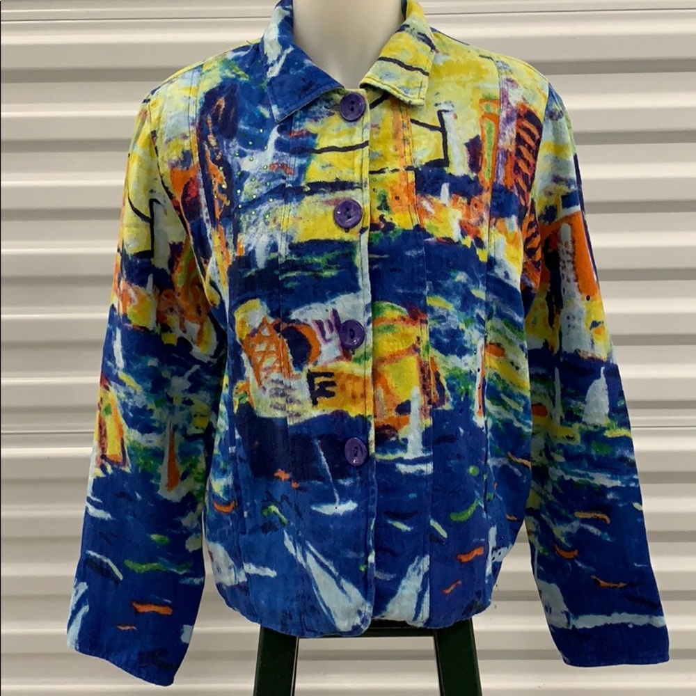 Michael Leu colorful blazer